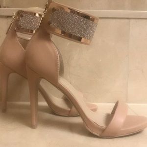 Beige Cuff Heels